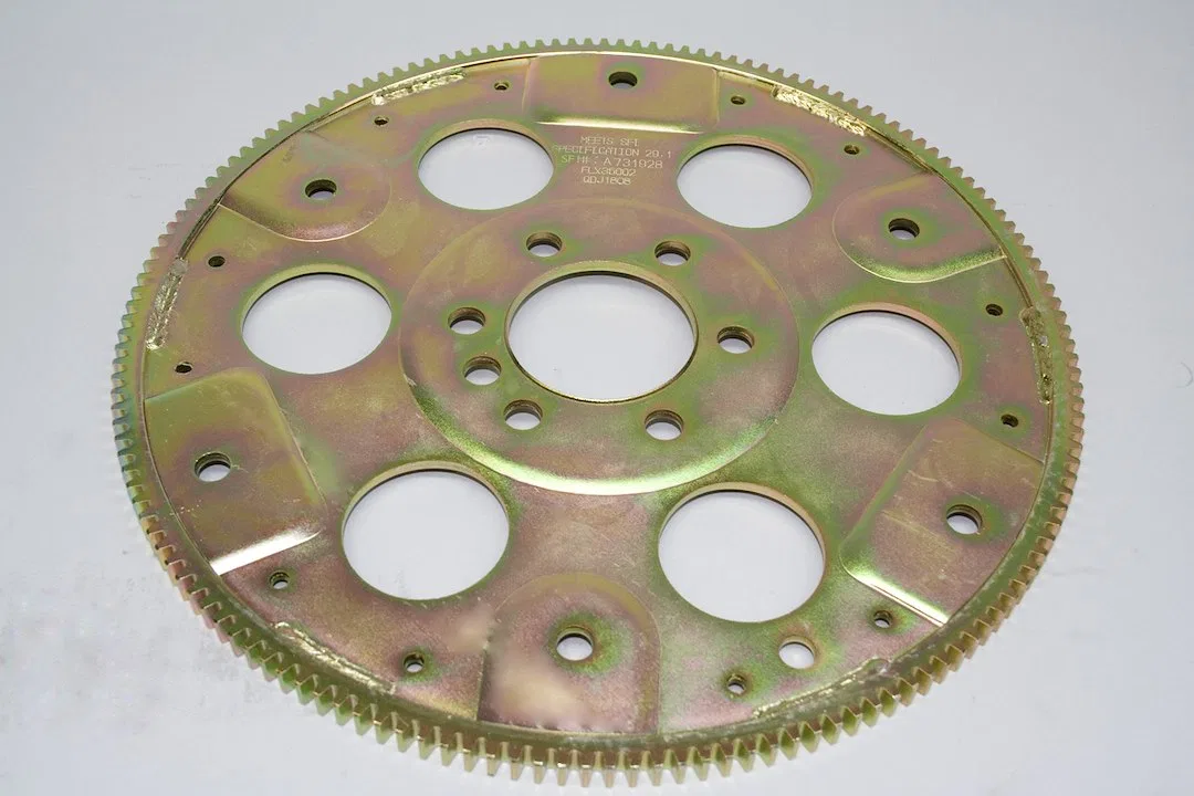 1835002 – PRW Auto Trans Flexplate, Chromoly Steel 153 Tooth Ring Gear Internally Balanced SFI Approved 29.1 Gold Irr...